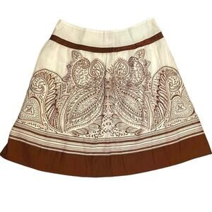 Pendleton Silk‎ Blend Midi Skirt 12P Paisley Sparkly Y2K Brunch Summer Western
